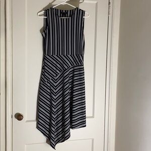 NWOT Banana Republic asymmetrical striped dress